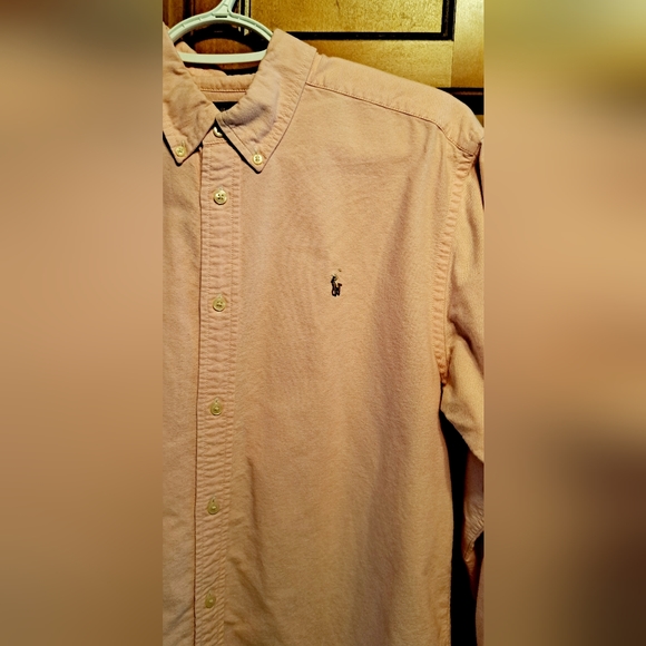 Boys Ralph Lauren Classic Fit Solid Pink Button Down 100% Cotton Shirt XL (20) - Picture 5 of 6